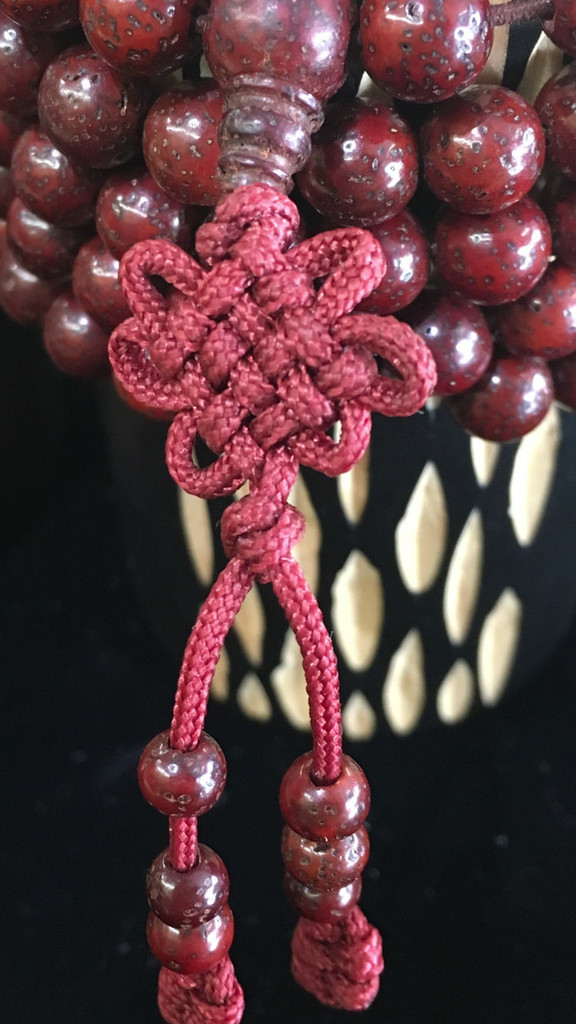 Stars & Moon Bodhi Seed Mala 108 7-8mm Beads