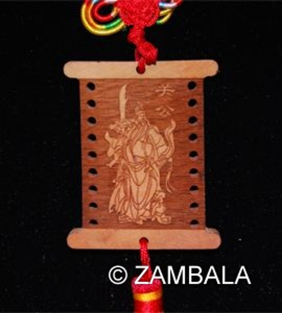 Wooden Banner Deity Charm