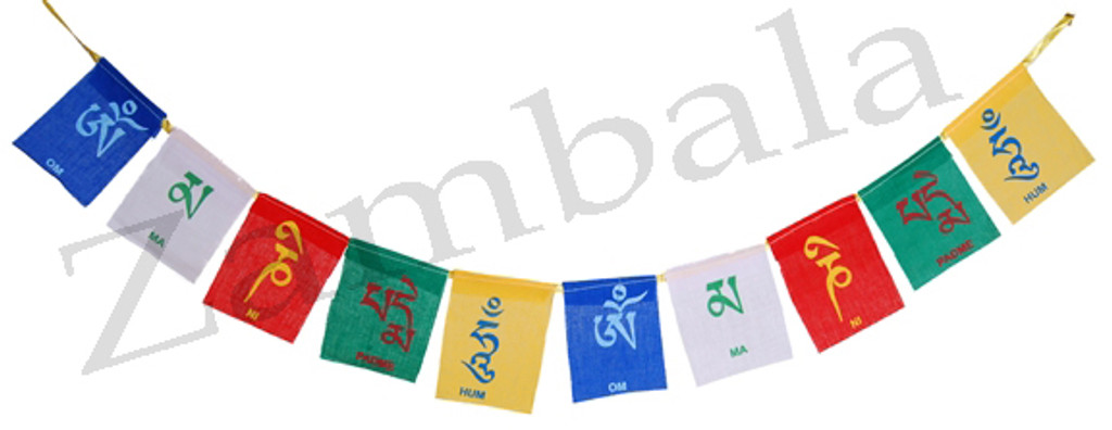 Om Mani Prayer Flag Cotton