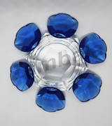 Crystal 6 Petals Lotus Voltive 5" dia 