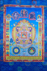 Srid Pa Ho Silk Screen Thangka 3 ft