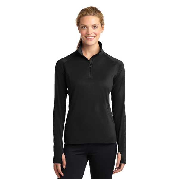 Ladies Sport-Tek Sport-Wick Stretch 1/2 Zip Pullover