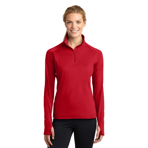 Ladies Sport-Tek Sport-Wick Stretch 1/2 Zip Pullover