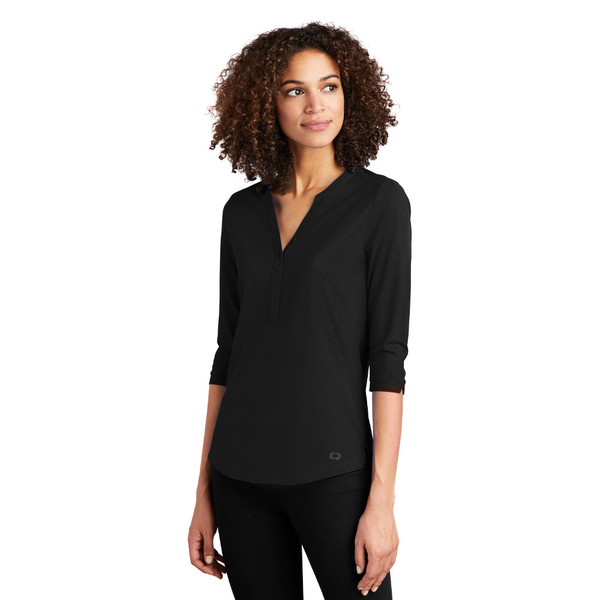 Ladies Ogio Jewel Henley Top