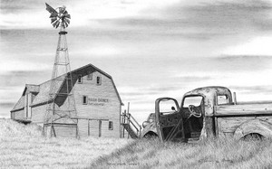 "Remember When” Black & White mini reproduction by Bernie Brown "Remember When” Black & White mini reproduction by Bernie Brown