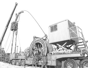 "Ready to Roll" (oil) | Black & White Print by Bernie Brown "Ready to Roll" (oil) | Black & White Print by Bernie Brown