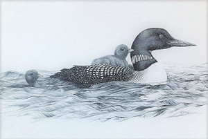 "Hitchin' a Ride” Black & White mini reproduction by Bernie Brown