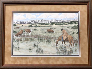"Checking the Herd" Full Colour Print by Bernie Brown "Checking the Herd" Full Colour Print by Bernie Brown