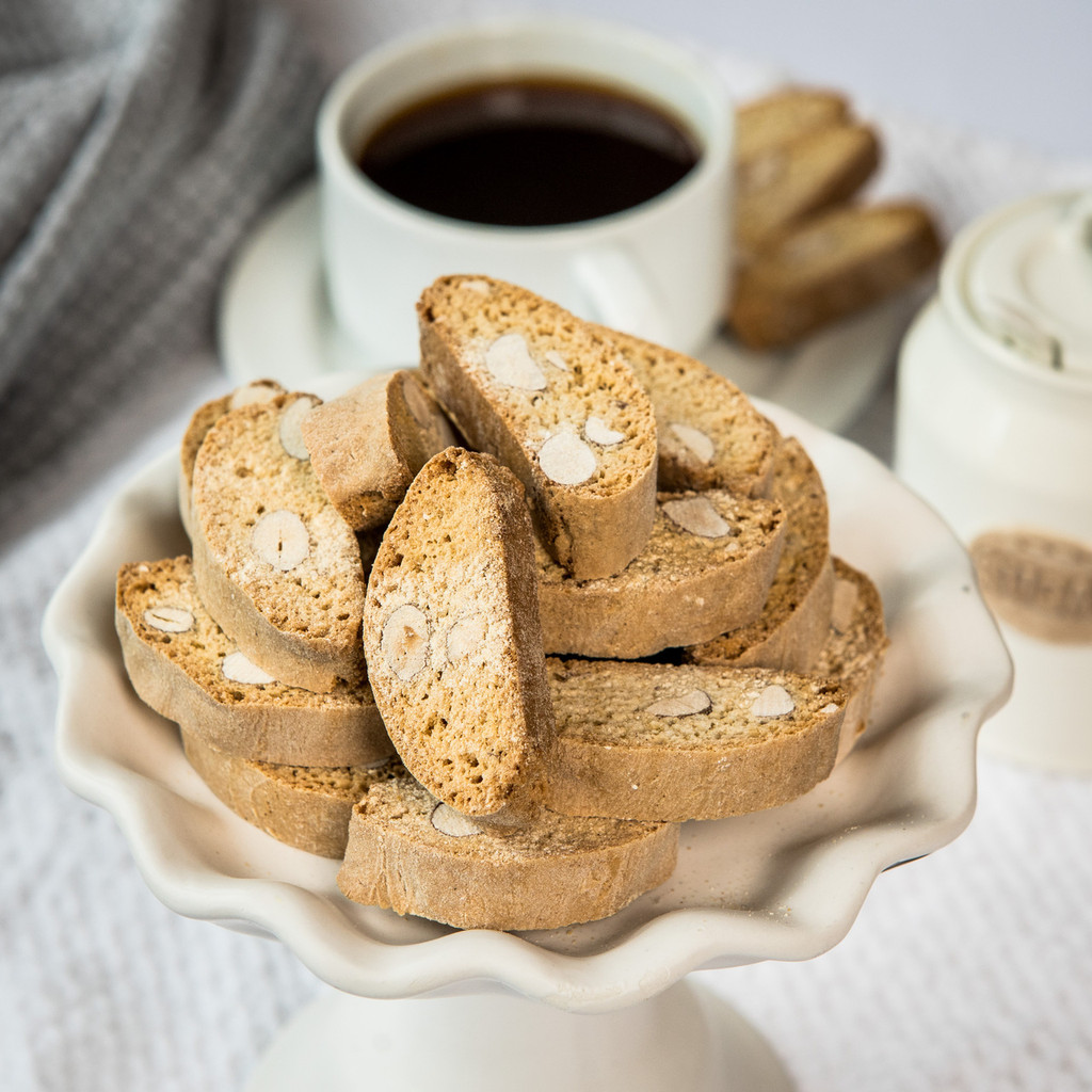 Cantuccini – Traditional Italian Almond Biscotti, Twice Baked for a Perfect Crunch

Enjoy the authentic taste of Italy with Villa Italia Bakery’s Cantuccini, classic Tuscan almond biscotti made from sweet dough packed with roasted almonds and baked twice for the perfect crunchy texture.

Ideal for dipping in cappuccino, coffee, espresso, or Vin Santo, these traditional Italian cookies make a delicious treat for gifting, entertaining, or everyday snacking. Ships fresh and stays crisp for weeks.
