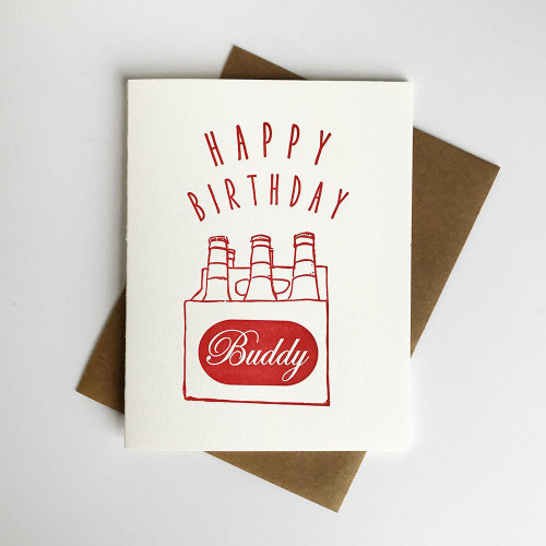 Beer Bud Birthday Card
