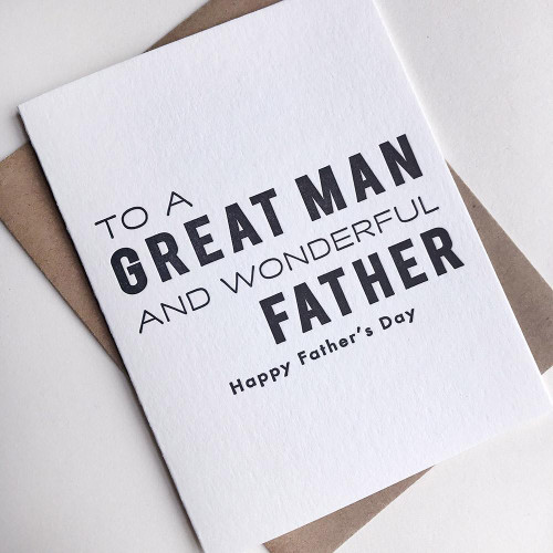 Great Man, Wonderful Father Card