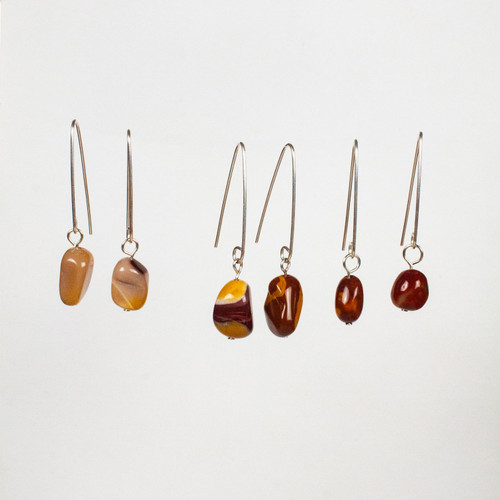 Mookaite Bead Drop Earrings