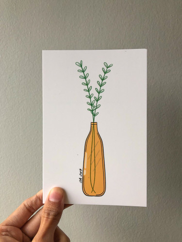 Orange Vase Postcard