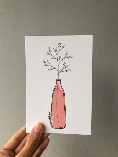 Pink Vase Postcard