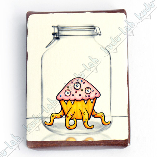 Sprinkle Mason Jar Critter Print On Canvas