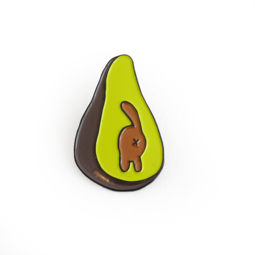 Avocado Cat Butt Enamel Pin