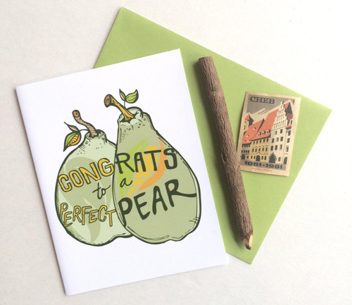 Perfect Pear Wedding Card