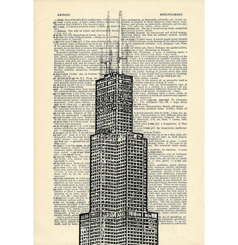 D012 Sears Tower Dictionary Print