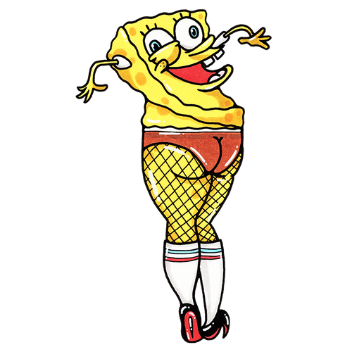 Spongebob Thicc Pants 8.5x11 Print