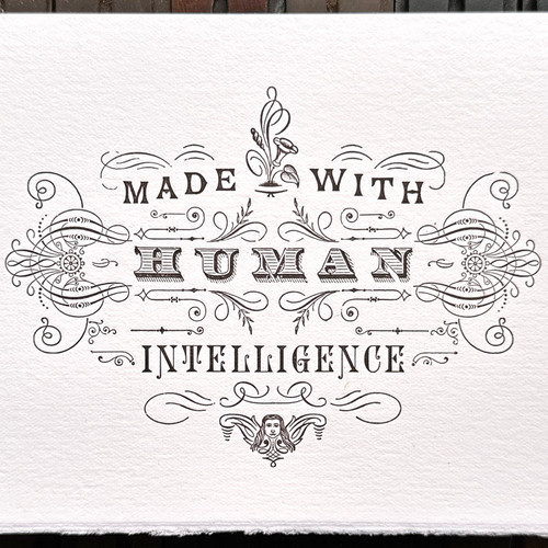 Made With Human Intelligence 7x5 Print
