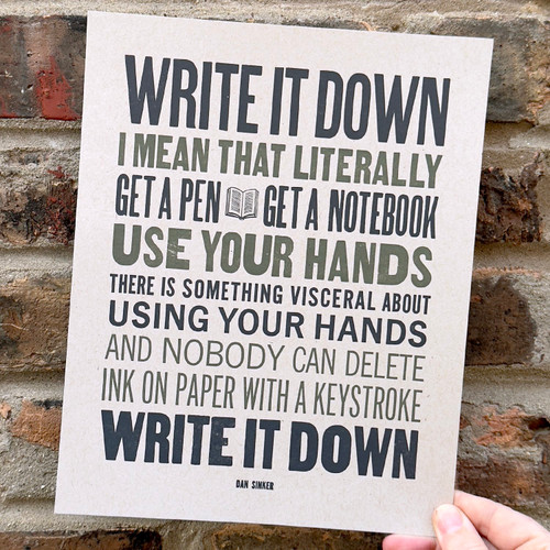 Write it Down 8x10 Print