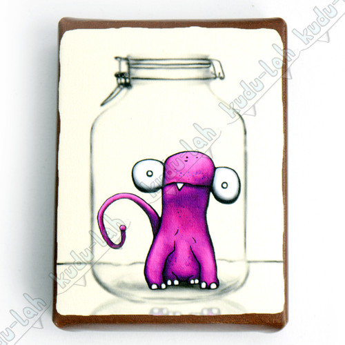 Albee Mason Jar Critter Print on Canvas