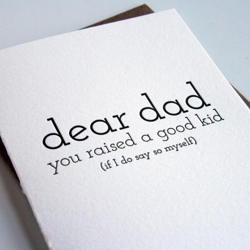 Dad Good Kid Card