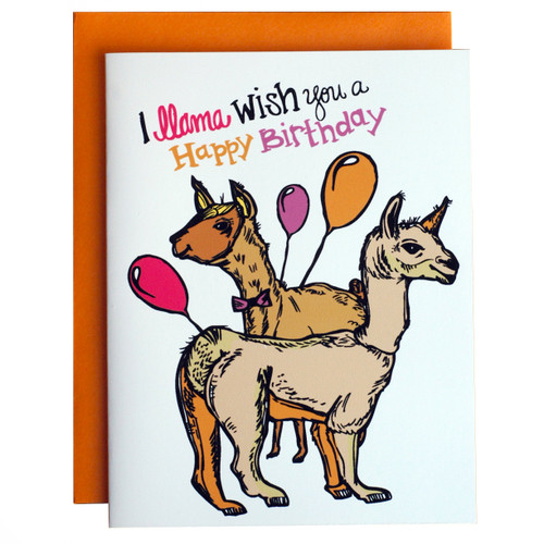 I Llama Wish You A Happy Birthday Greeting Card