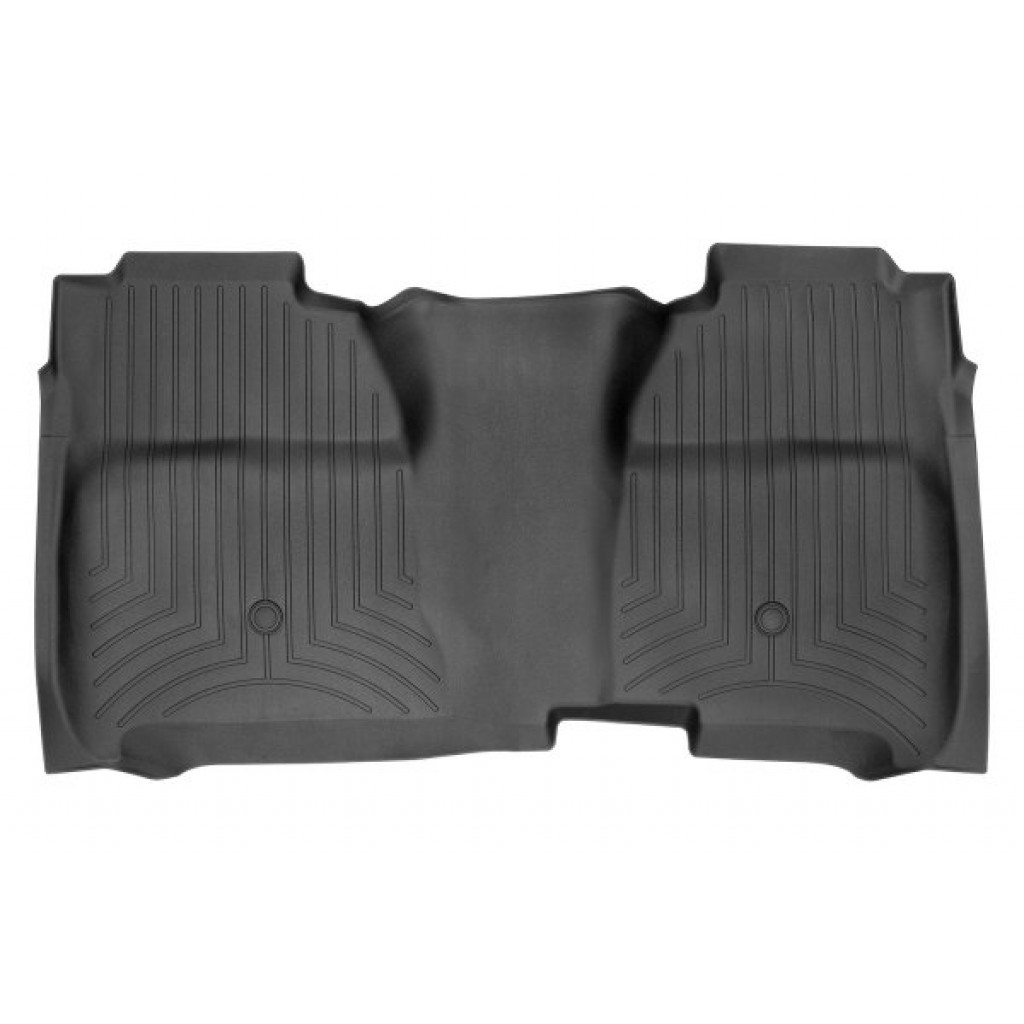 WeatherTech Floor Liner For Chevy Silverado 1500 2014-2021 Rear Vinyl Black |  Crew Cab   (TLX-wet445422V-CL360A70)