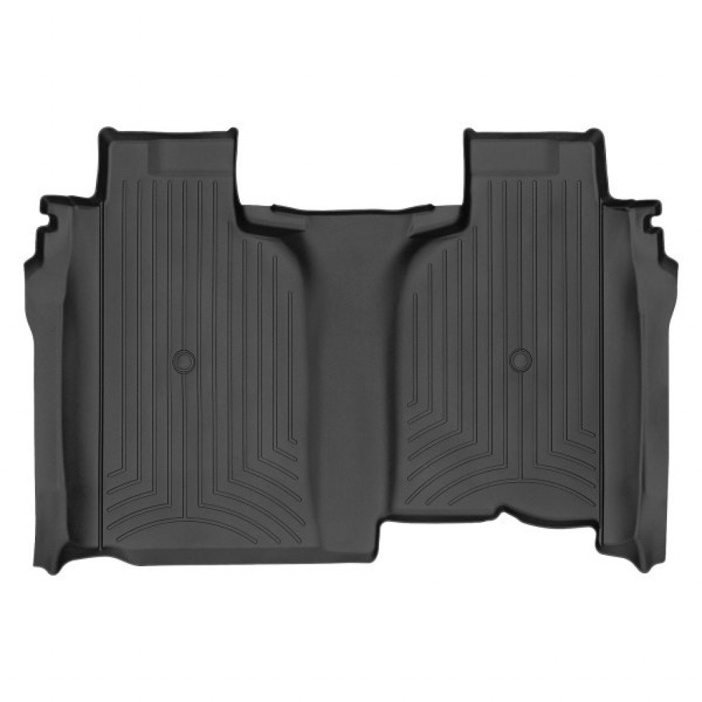 WeatherTech Floor Liner For Chevy Silverado 2019-2021 2500 w/Vinyl Floors Rear Black | Crew Cab (TLX-wet4414365V-CL360A70)