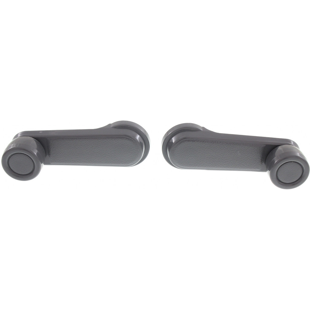 For Nissan Pickup Window Crank 1995 1996 1997 Pair | Front | Set of 2 | Gray | Plastic | 8076001G2 (CLX-M0-USA-REPN463201-CL360A71)