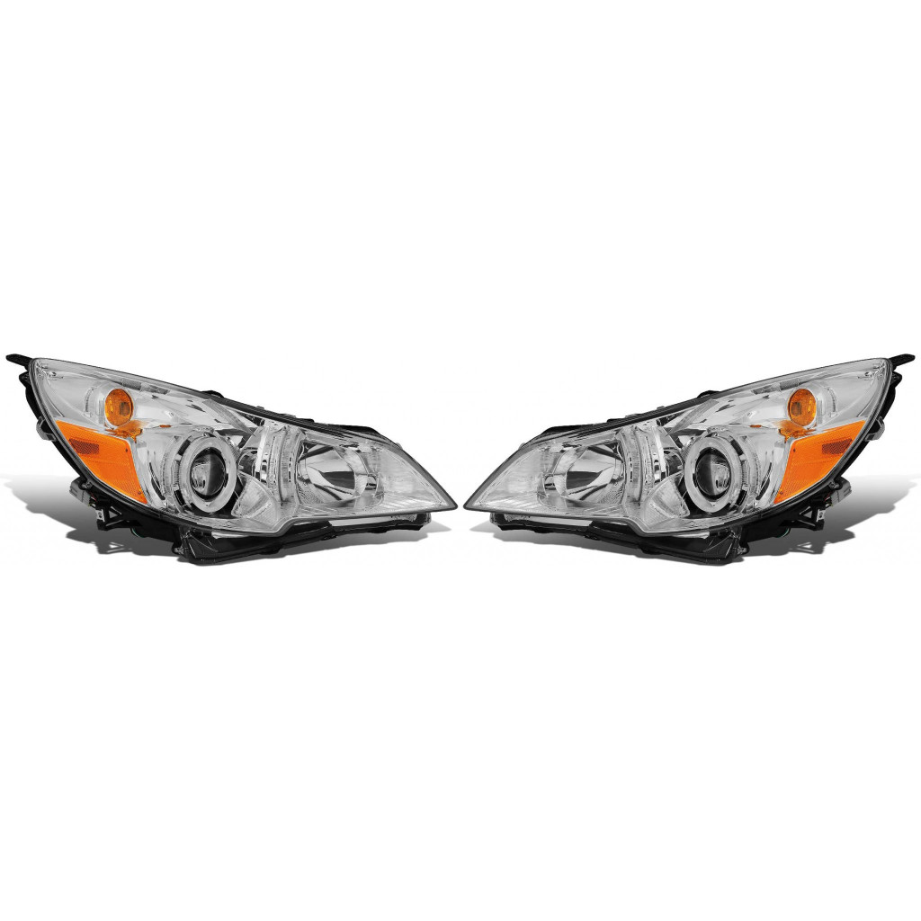 For Subaru Legacy Headlight Assembly 2010 2011 2012 Pair Driver and Passenger Side w/ Bulbs DOT Certified Replacement For SU2502136 (PLX-M1-319-1122L-AF-CL360A1)