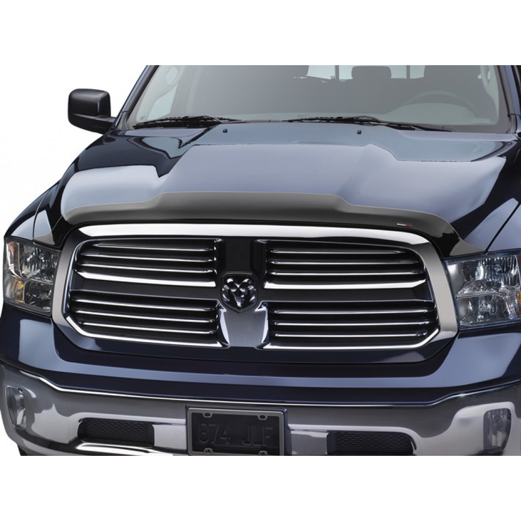 WeatherTech Hood Protector For Dodge Ram 1500 2006-2021 Low Profile Aerodynamic | Black (TLX-wet55003-CL360A70)