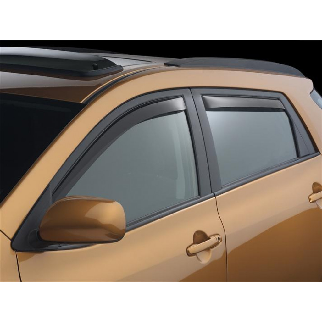 WeatherTech Window Deflectors For Toyota Matrix 2009-2021 | Front & Rear Side | Dark Smoke (TLX-wet82481-CL360A70)