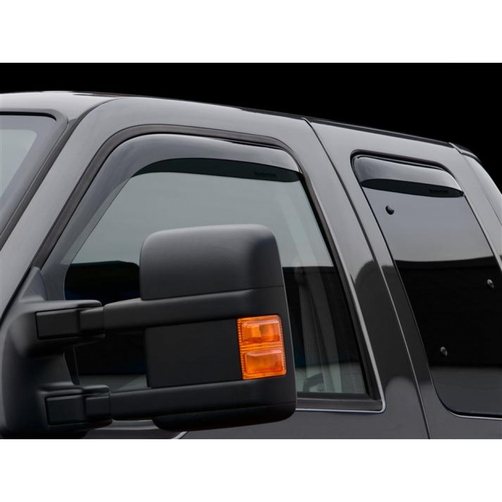 WeatherTech Window Deflectors For Ford F-250 Super Duty 1999 - 2007 | Front & Rear Side - Dark Smoke (TLX-wet88138-CL360A70)