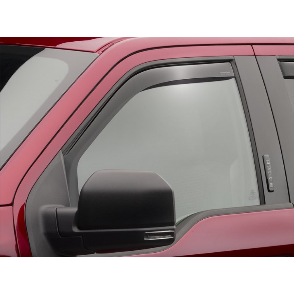 WeatherTech Side Window Deflectors For Dodge Ram 2500 2002 Pickup Front  | Dark Smoke (TLX-wet80027-CL360A70)