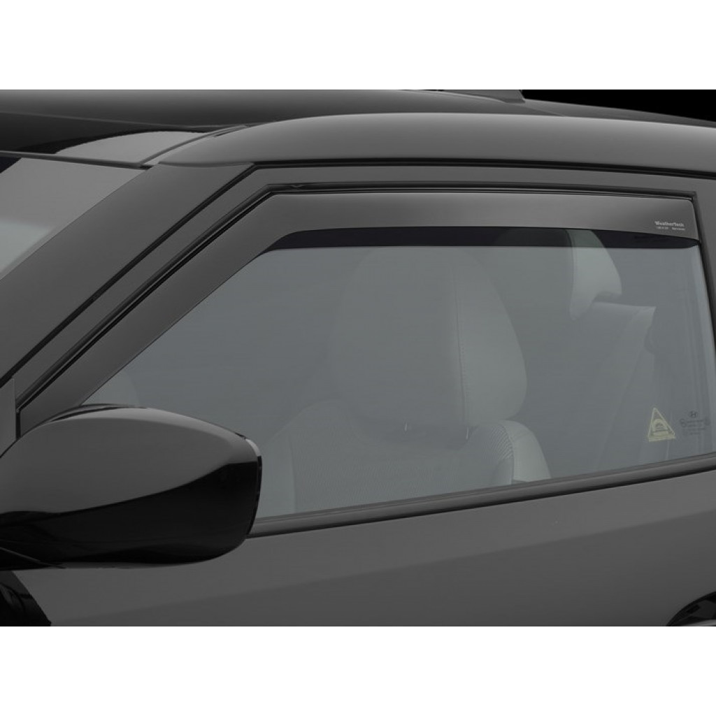 WeatherTech Window Deflectors For Hyundai Veloster 2012-2021 Front Side - Dark Smoke |  (TLX-wet80553-CL360A70)
