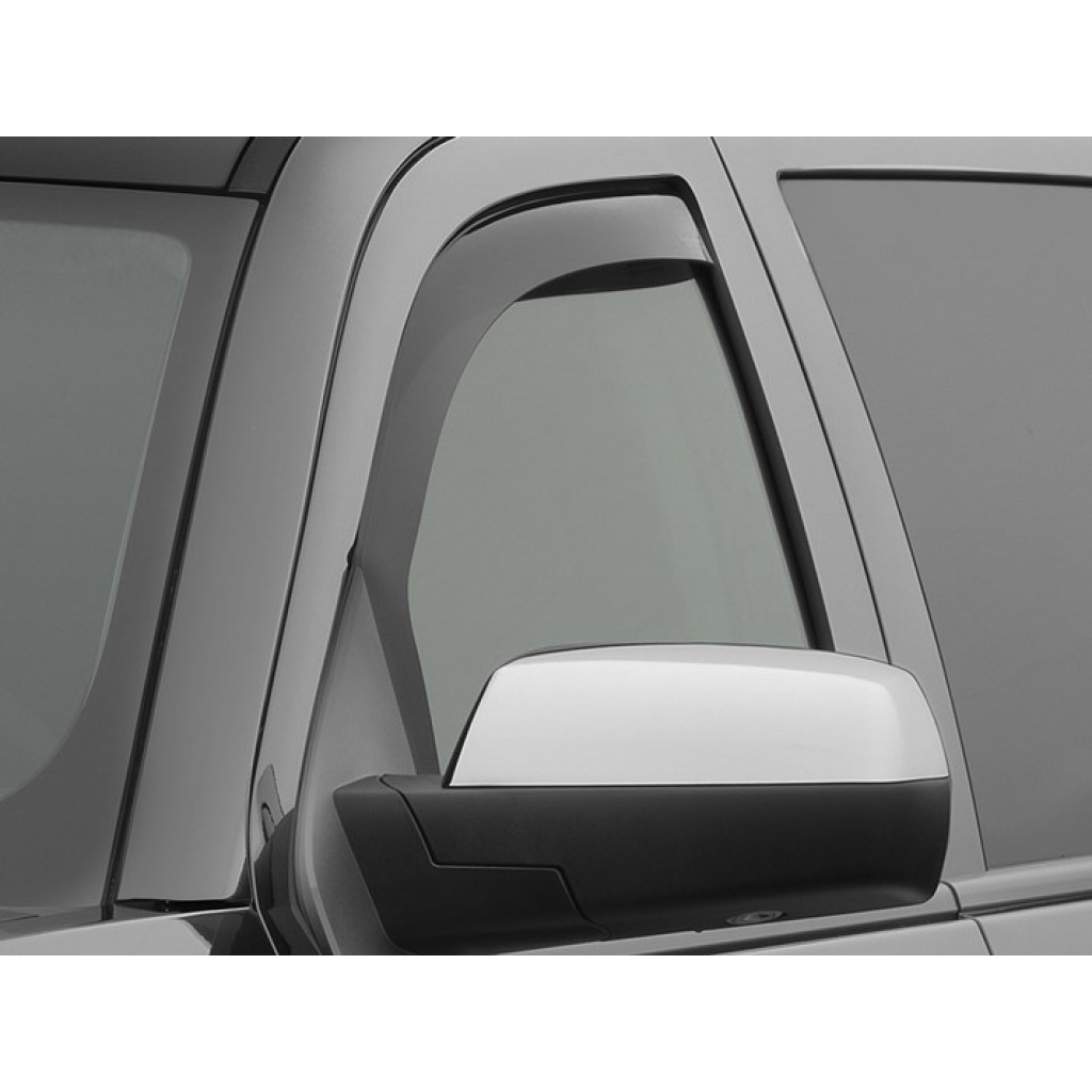 WeatherTech Window Deflectors For Chevy Silverado 2014-2021 Front Side - Dark Smoke |  (TLX-wet80740-CL360A70)