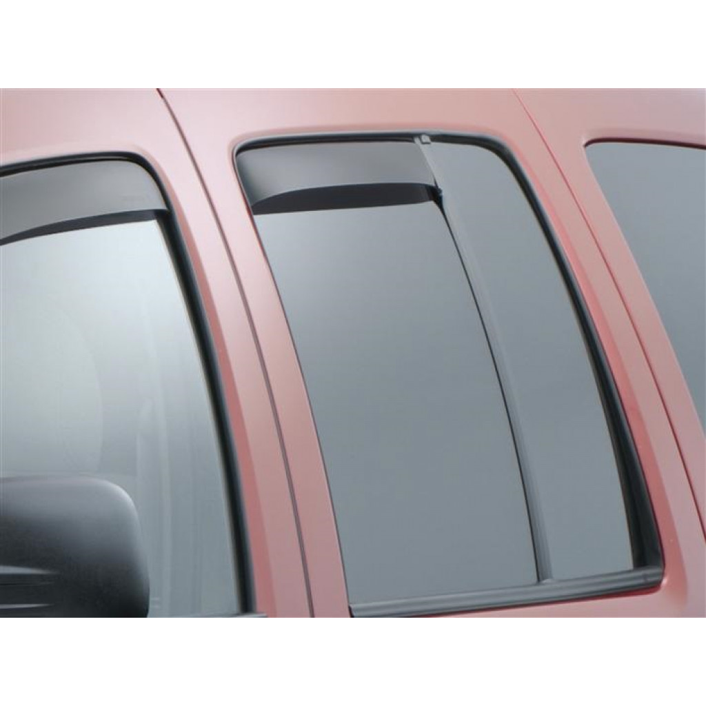 WeatherTech Window Deflectors For Jeep Liberty 2002-2007 Rear Side | Dark Smoke |  (TLX-wet81281-CL360A70)