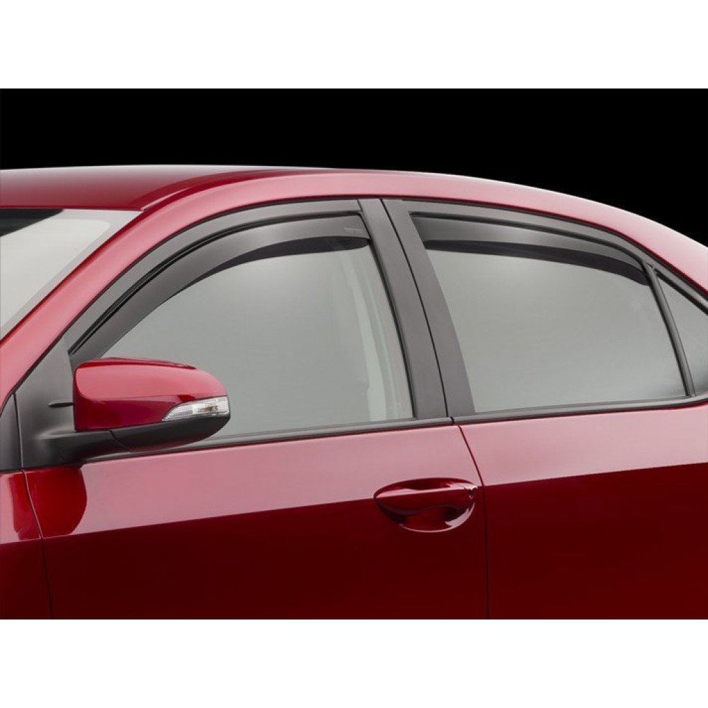 WeatherTech Side Window Deflectors For Mitsubishi Lancer 2008-2014 Front & Rear | Dark Smoke (TLX-wet82466-CL360A70)
