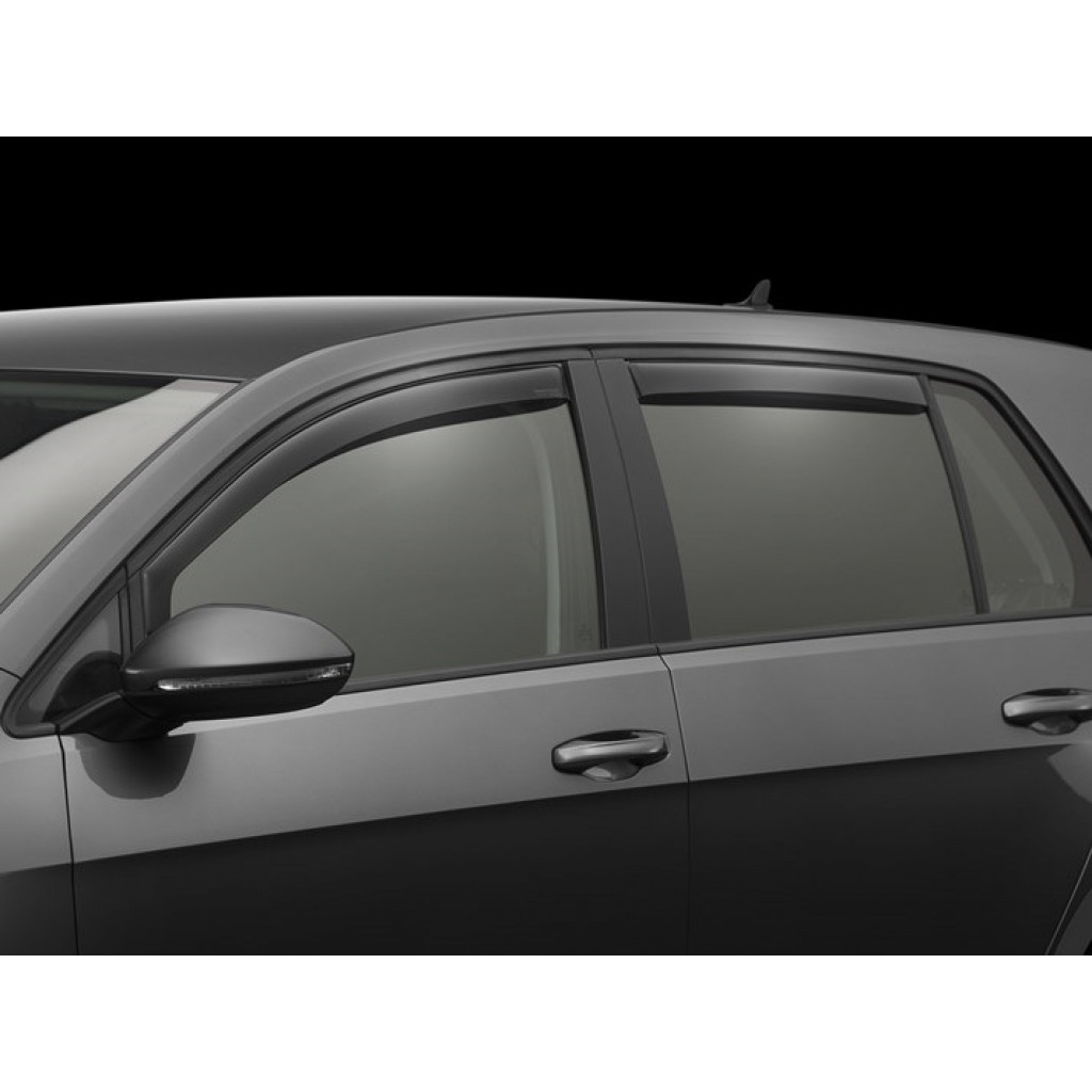 WeatherTech Side Window Deflectors For Volkswagen Golf 2015 | Front & Rear | Dark Smoke (TLX-wet82721-CL360A70)