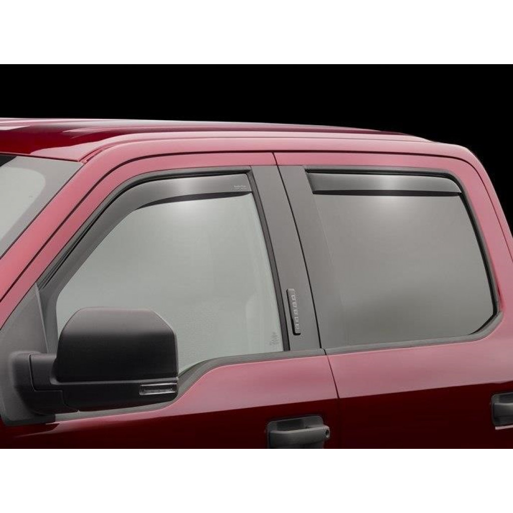 WeatherTech Side Window Deflectors For Chevy Silverado 1500 2001-2007 Front&Rear | Dark Smoke (TLX-wet82184-CL360A70)