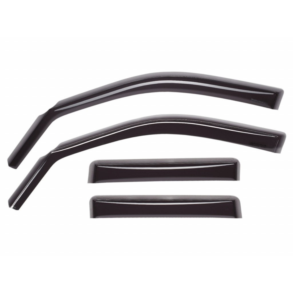 WeatherTech Side Window Defectors For Ford Fusion 2013-2021 | Front & Rear | Dark Smoke (TLX-wet82732-CL360A70)