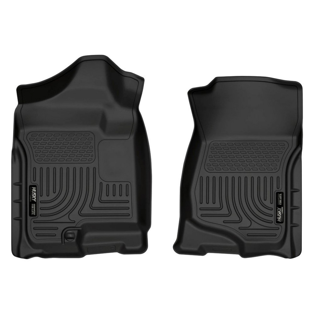 Husky Liners For Chevy Silverado 2500 HD 2007-2014 Weatherbeater Floor Liners | Front Seat Black (TLX-hsl18201-CL360A75)