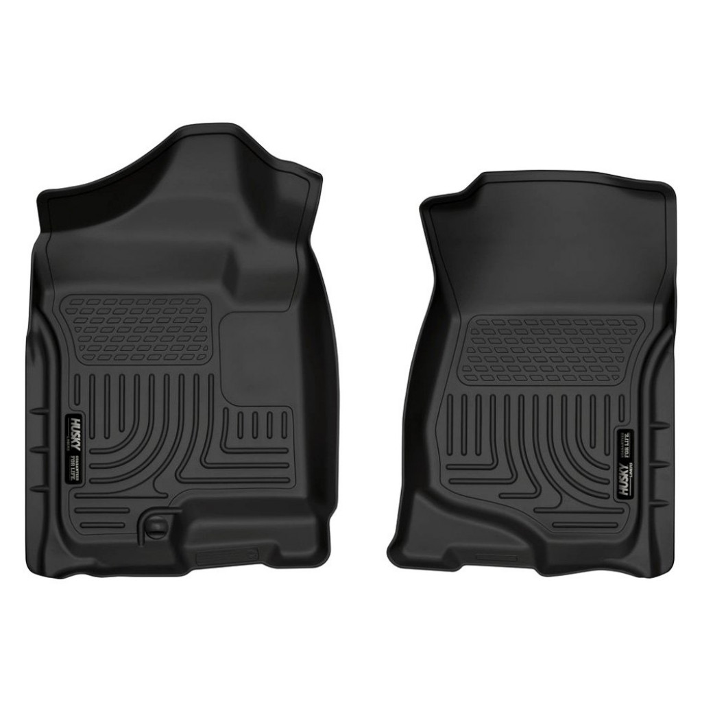 Husky Liners For GMC Sierra 1500 Classic 2007 Weatherbeater Floor Liners | Front Seat Black (TLX-hsl18201-CL360A82)