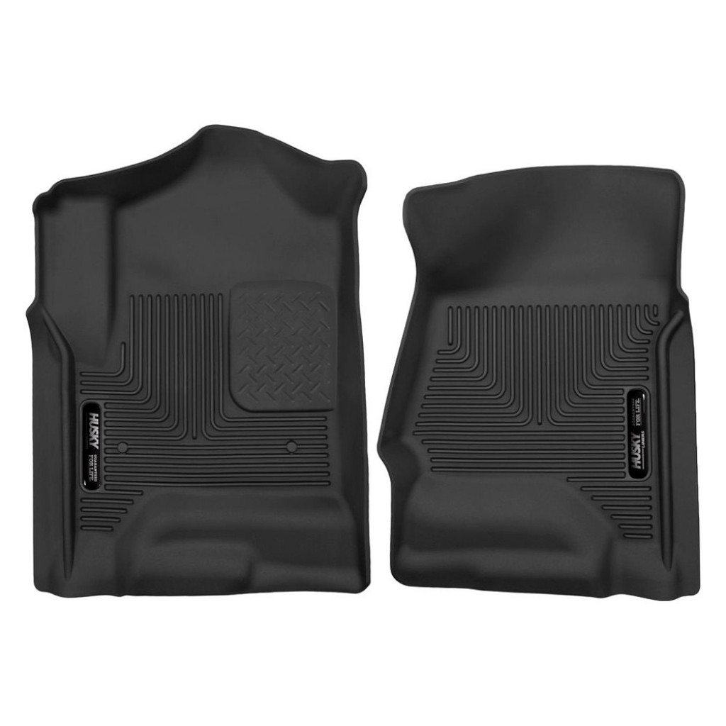 Husky Liners For Chevy Silverado 2500 HD 2015-2019 X-Act Contour Floor Liners | Front Row Black (TLX-hsl53111-CL360A72)
