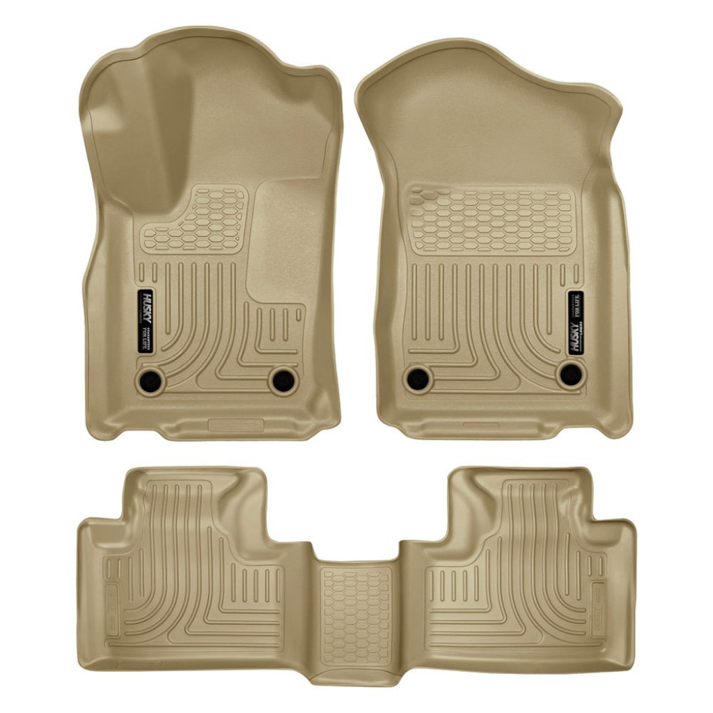 Husky Liners For Dodge Durango 2016-2020 Weatherbeater Floor Liner Tan | Front & 2nd Seat (TLX-hsl99153-CL360A71)