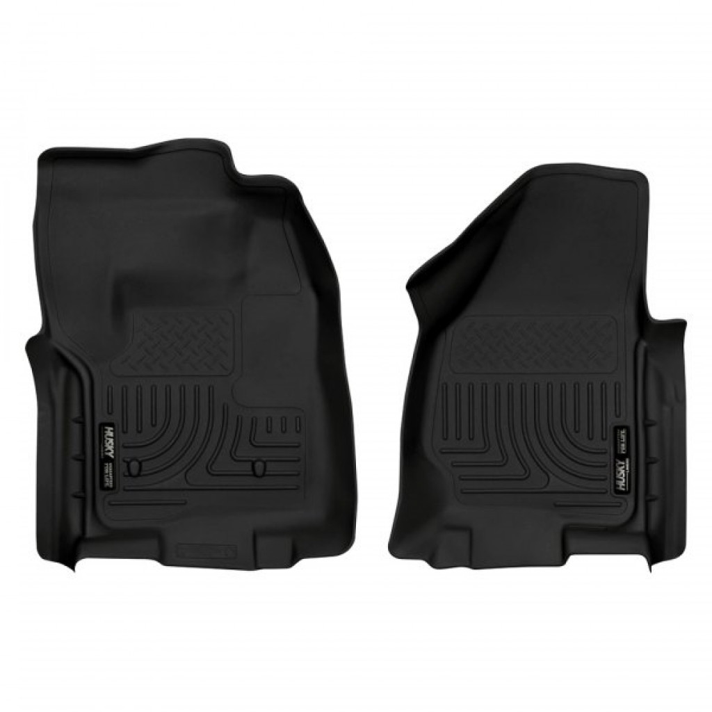 Husky Liners For F-350 Super Duty 2012-2016 WeatherBeater Floor Liners | Front Row Black (TLX-hsl18721-CL360A70)