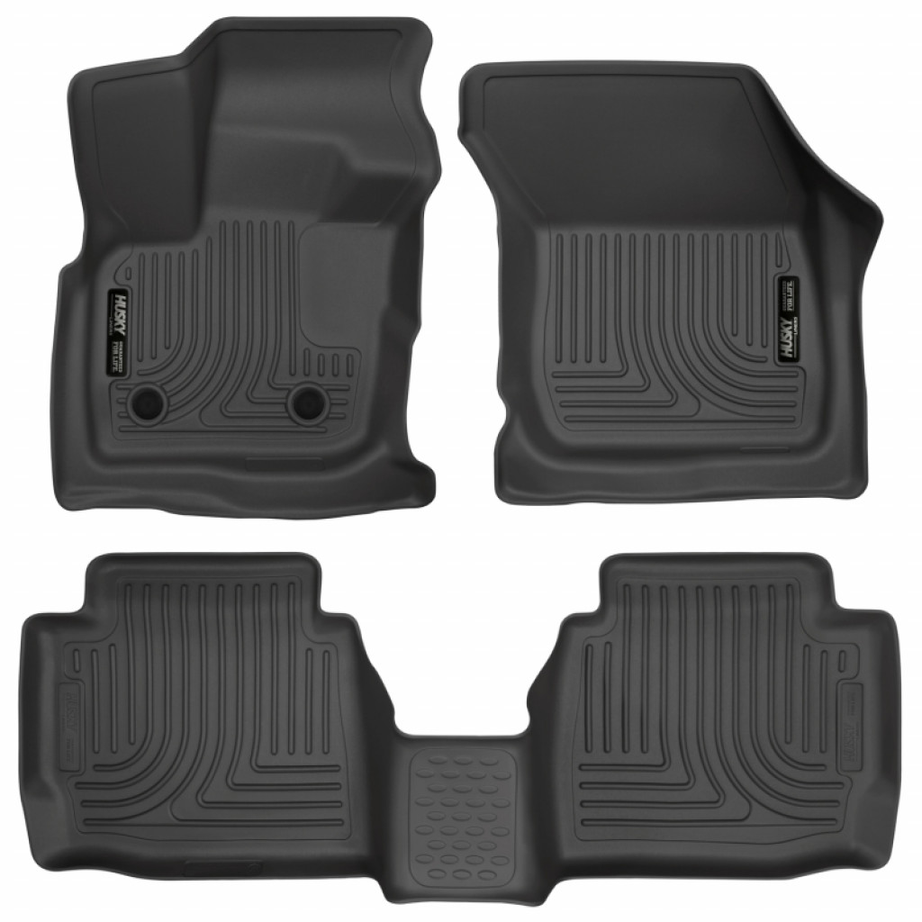 Husky Liners For Lincoln MKZ 2017-2020 Floor Liners Front Black 2nd Row | (TLX-hsl98791-CL360A70)