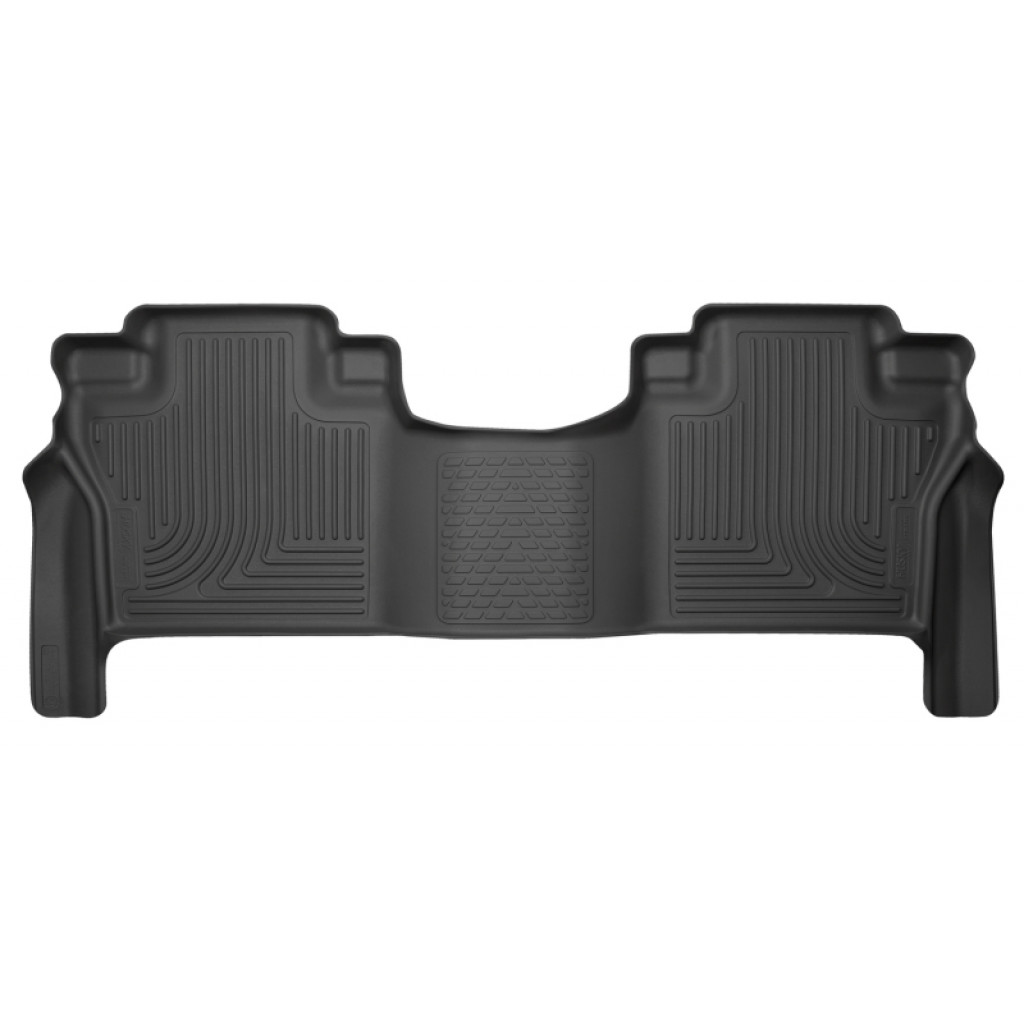 Husky Liners For Nissan Titan/Titan XD Crew Cab 16-19 WeatherBeater Floor Liners | 2nd Row Black (TLX-hsl14601-CL360A70)